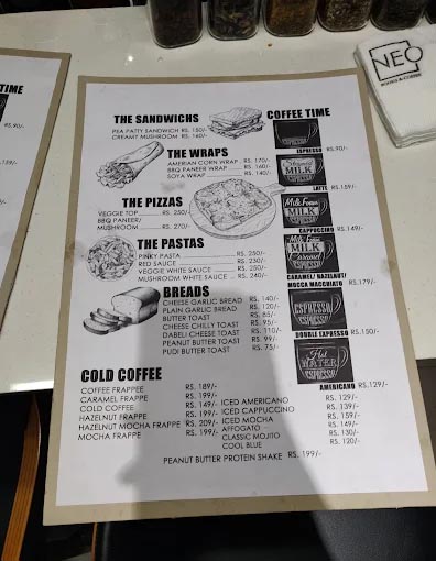 Menu &ndash; Neo Books & Coffee, Bahrain